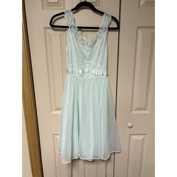 Vintage Vanity Fair Nightgown Mint Green - Picture 2 of 6